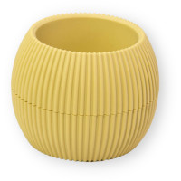Γλαστρακι Κίτρινο Στρογγυλο CORAL 14.6×11.5cm 0.70L με πιάτο
