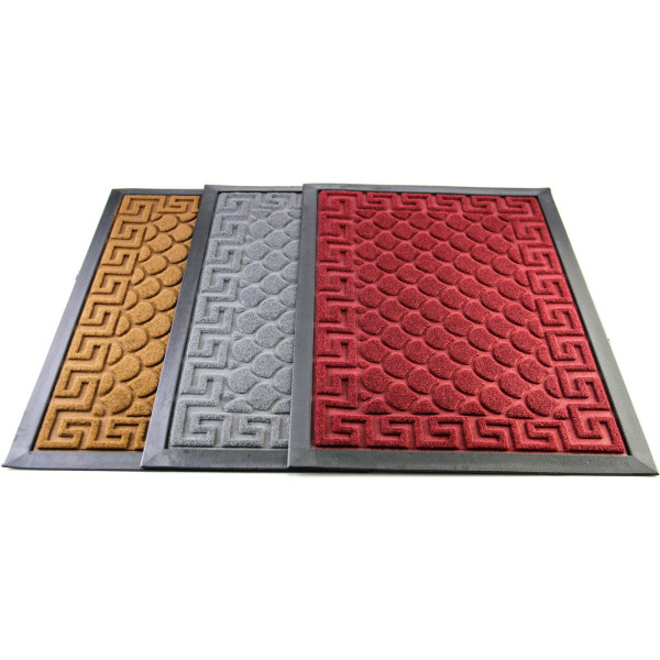 Πατάκι μοκέτα ορθογώνιο σχέδιο μαίανδορς 40x60 cm  Νο976Η Μπορντώ