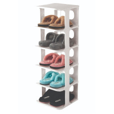 Παπουτσοθήκη πλαστική 5 θέσεων 25x28x80 10032 λευκή