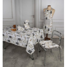 Τραπεζομάντηλο βαμβακερό 140Χ140 γκρι σχ. Bistro 7543