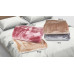 Κουβέρτα υπέρδιπλη 220Χ240 Soft Velvet  βελουτέ Flamingo χρώμα mocca