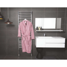 Μπουρνούζι ενηλίκων με κέντημα και γιακά amethyst Flamingo L-XL